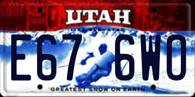UT license plate E676WO