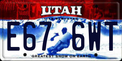 UT license plate E676WT