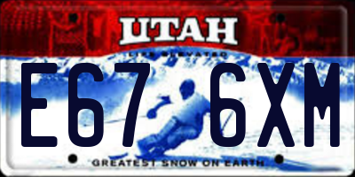 UT license plate E676XM