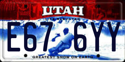 UT license plate E676YY