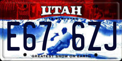 UT license plate E676ZJ
