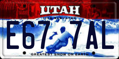 UT license plate E677AL