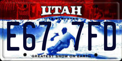 UT license plate E677FD