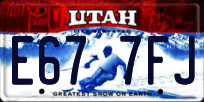 UT license plate E677FJ