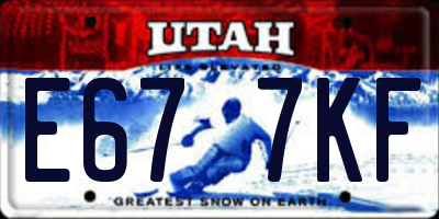 UT license plate E677KF