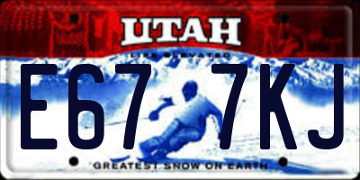 UT license plate E677KJ