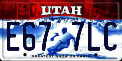 UT license plate E677LC
