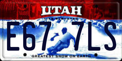 UT license plate E677LS