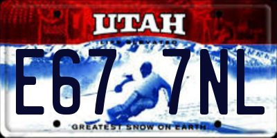 UT license plate E677NL