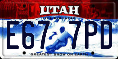 UT license plate E677PD