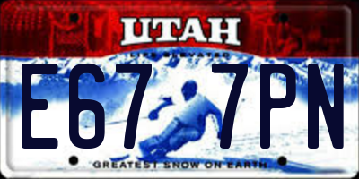 UT license plate E677PN