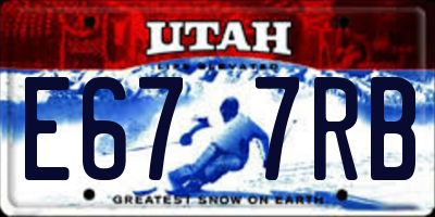 UT license plate E677RB