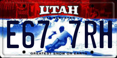 UT license plate E677RH