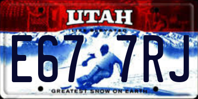 UT license plate E677RJ