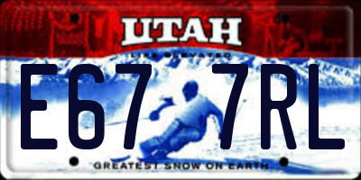 UT license plate E677RL