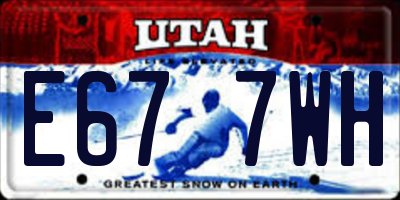 UT license plate E677WH