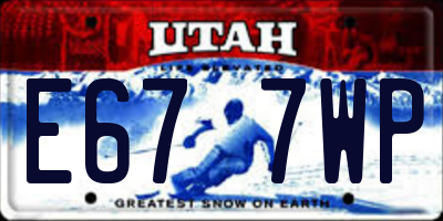 UT license plate E677WP