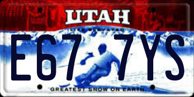 UT license plate E677YS