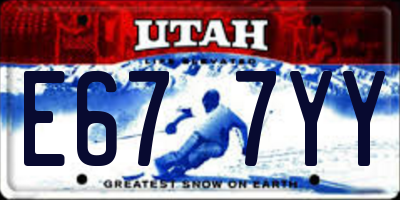UT license plate E677YY