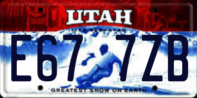 UT license plate E677ZB