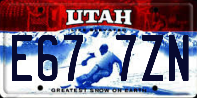 UT license plate E677ZN