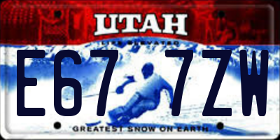 UT license plate E677ZW