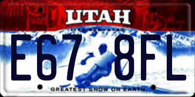 UT license plate E678FL