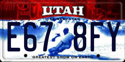 UT license plate E678FY