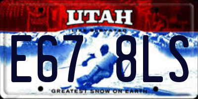 UT license plate E678LS