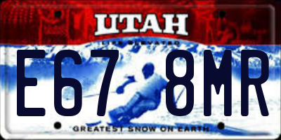 UT license plate E678MR