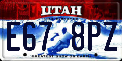 UT license plate E678PZ
