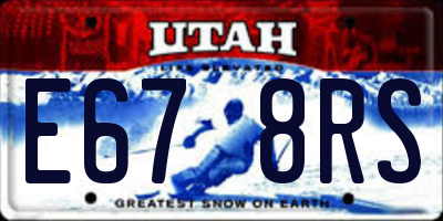 UT license plate E678RS