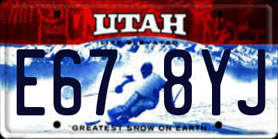 UT license plate E678YJ