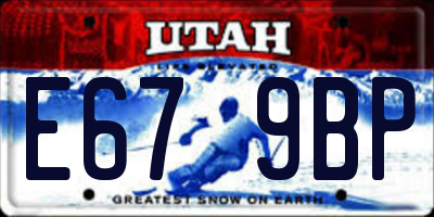 UT license plate E679BP