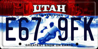 UT license plate E679FK