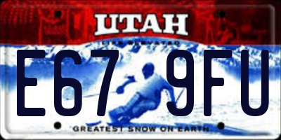UT license plate E679FU