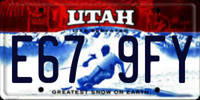 UT license plate E679FY