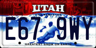 UT license plate E679WY