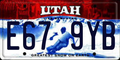 UT license plate E679YB