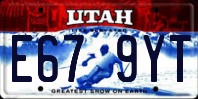 UT license plate E679YT
