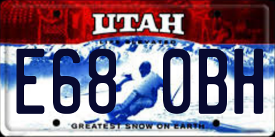 UT license plate E680BH
