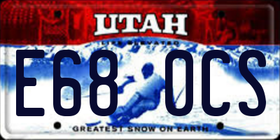 UT license plate E680CS