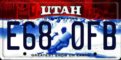 UT license plate E680FB