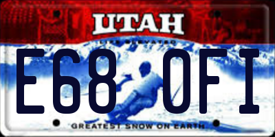 UT license plate E680FI