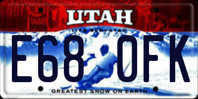 UT license plate E680FK