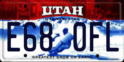 UT license plate E680FL