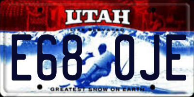UT license plate E680JE