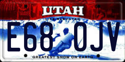 UT license plate E680JV