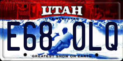 UT license plate E680LQ