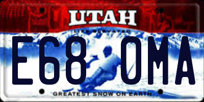 UT license plate E680MA